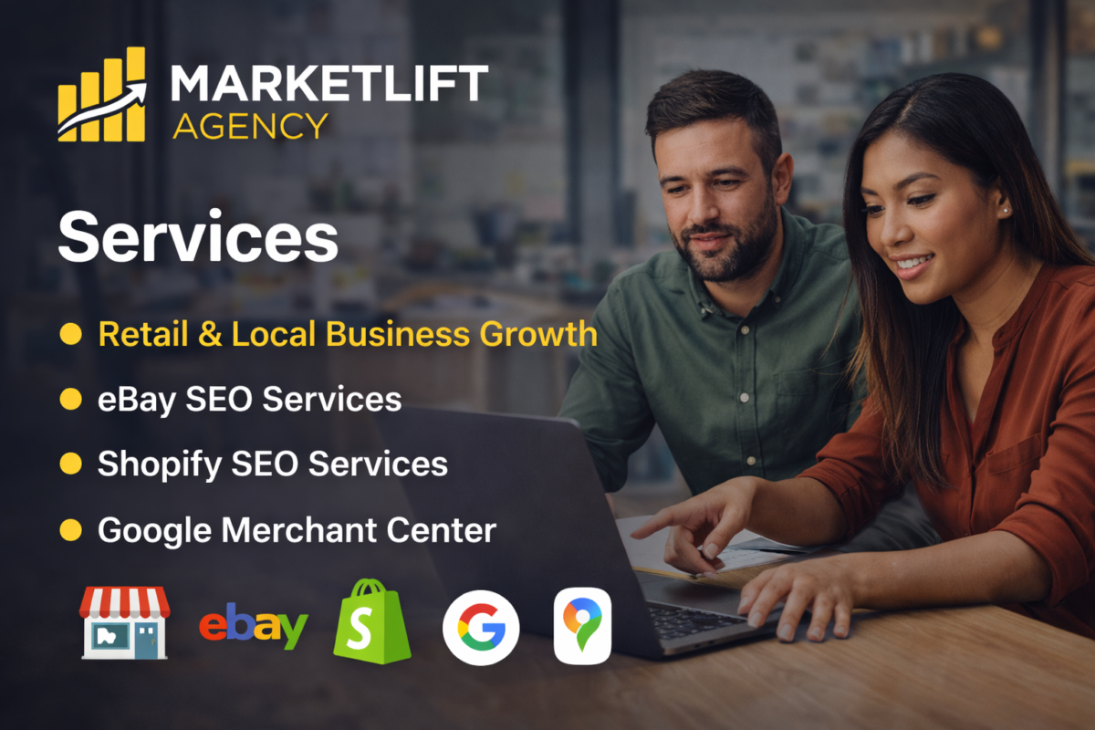 Retail and local business growth services by MarketLift Agency for local stores and marketplace growth