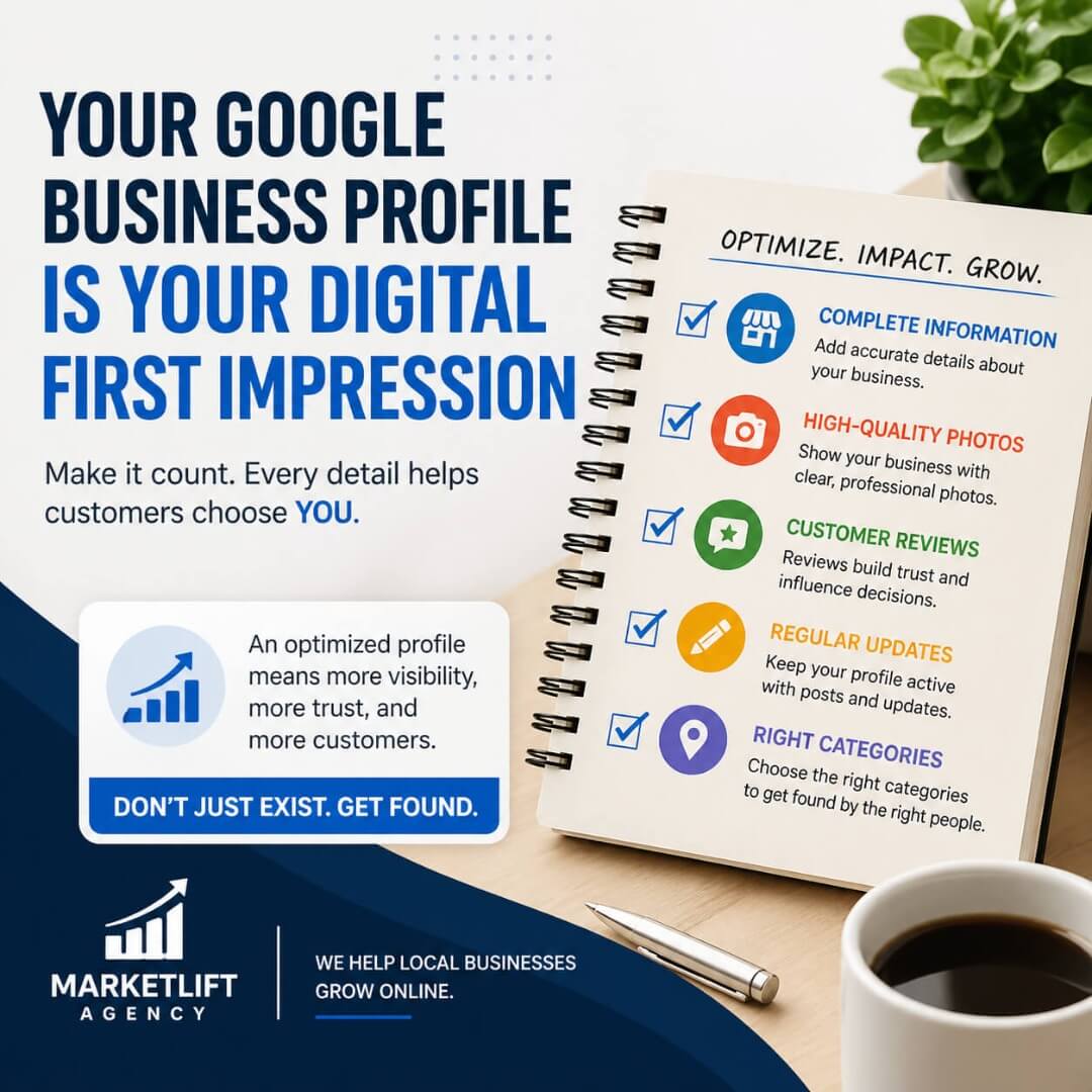 Google Business Profile first impression local SEO strategy by MarketLift Agency