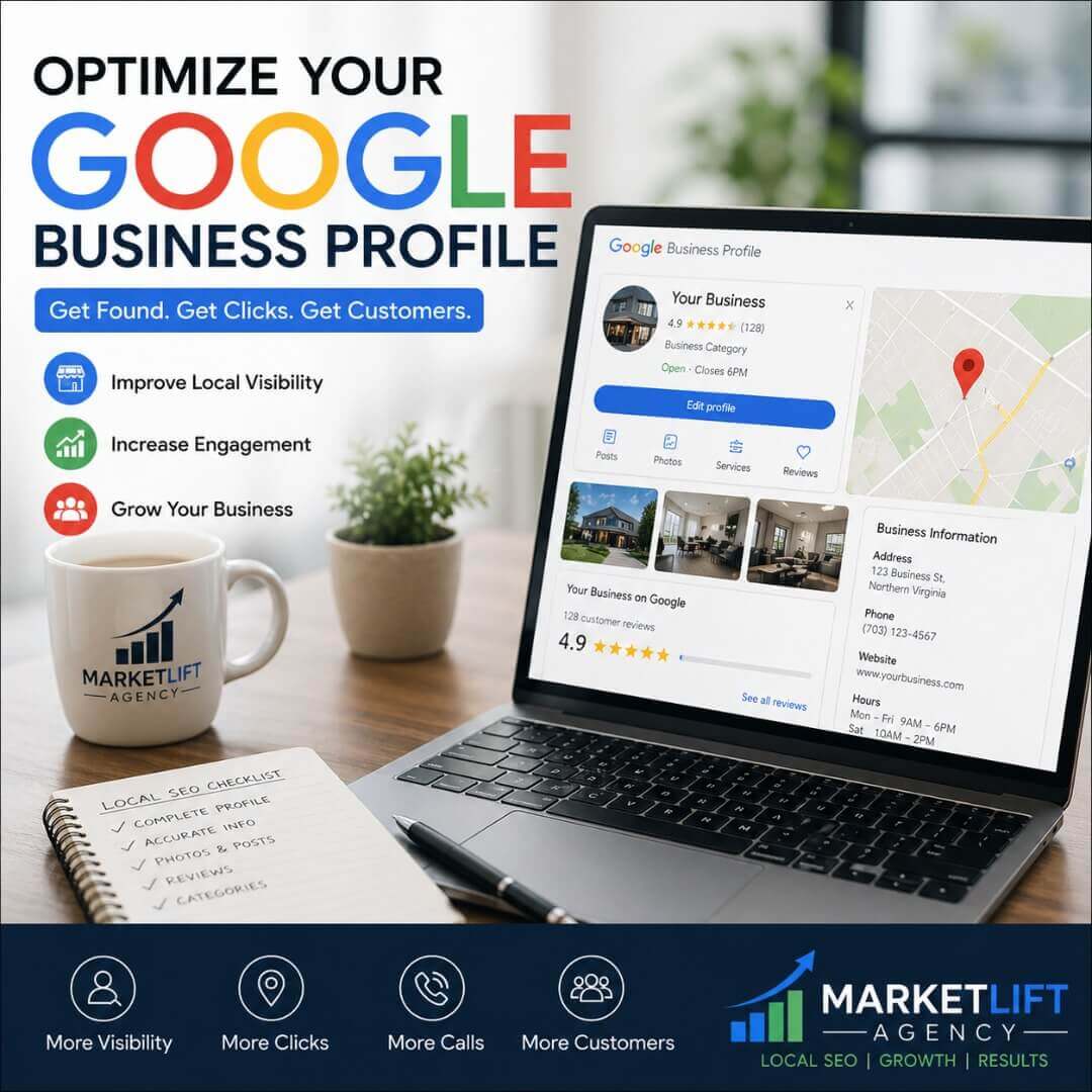 Google Business services and Google Business Profile optimization in Northern Virginia by MarketLift Agency