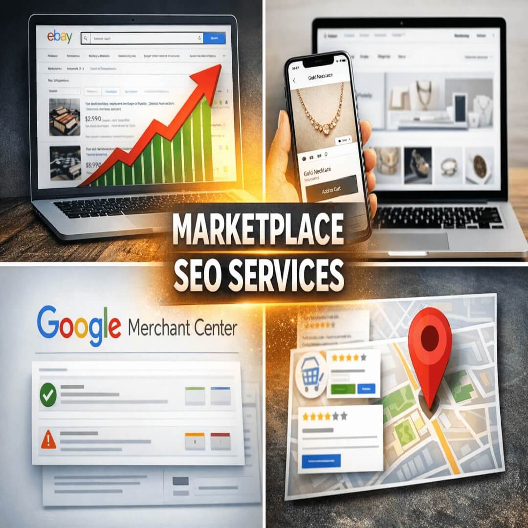 Marketplace SEO services for eBay Shopify and Google Merchant Center
