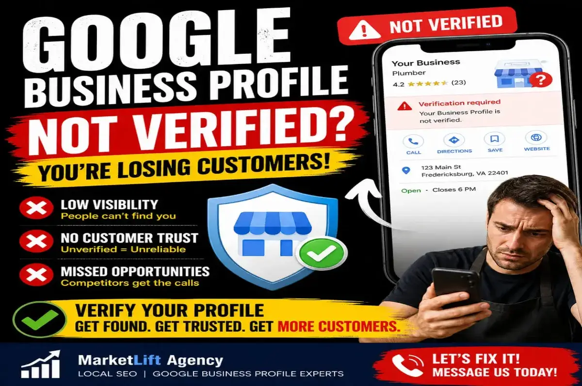 Google Business Profile not verified issue affecting local SEO visibility and trust