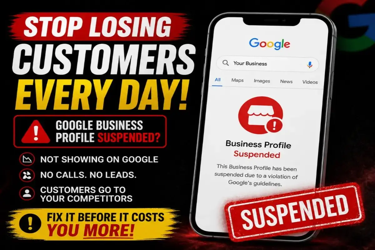 Google Business Profile suspended issue affecting local SEO visibility