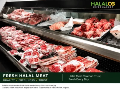 Premium halal beef, lamb, and fresh meat cuts prepared daily.