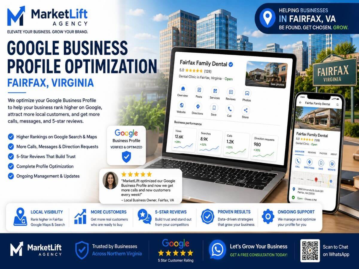 Google Business Profile optimization services for local businesses in Fairfax Virginia